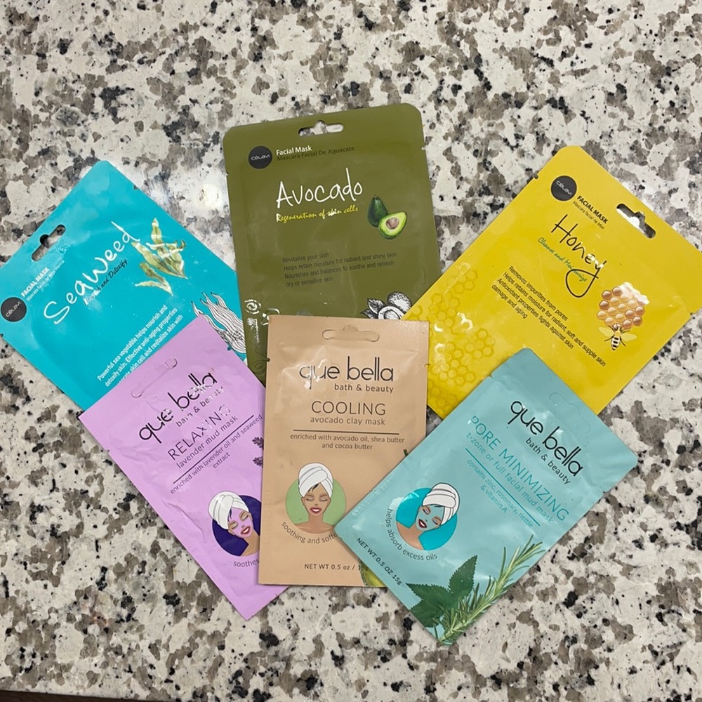 variety of skin care masks